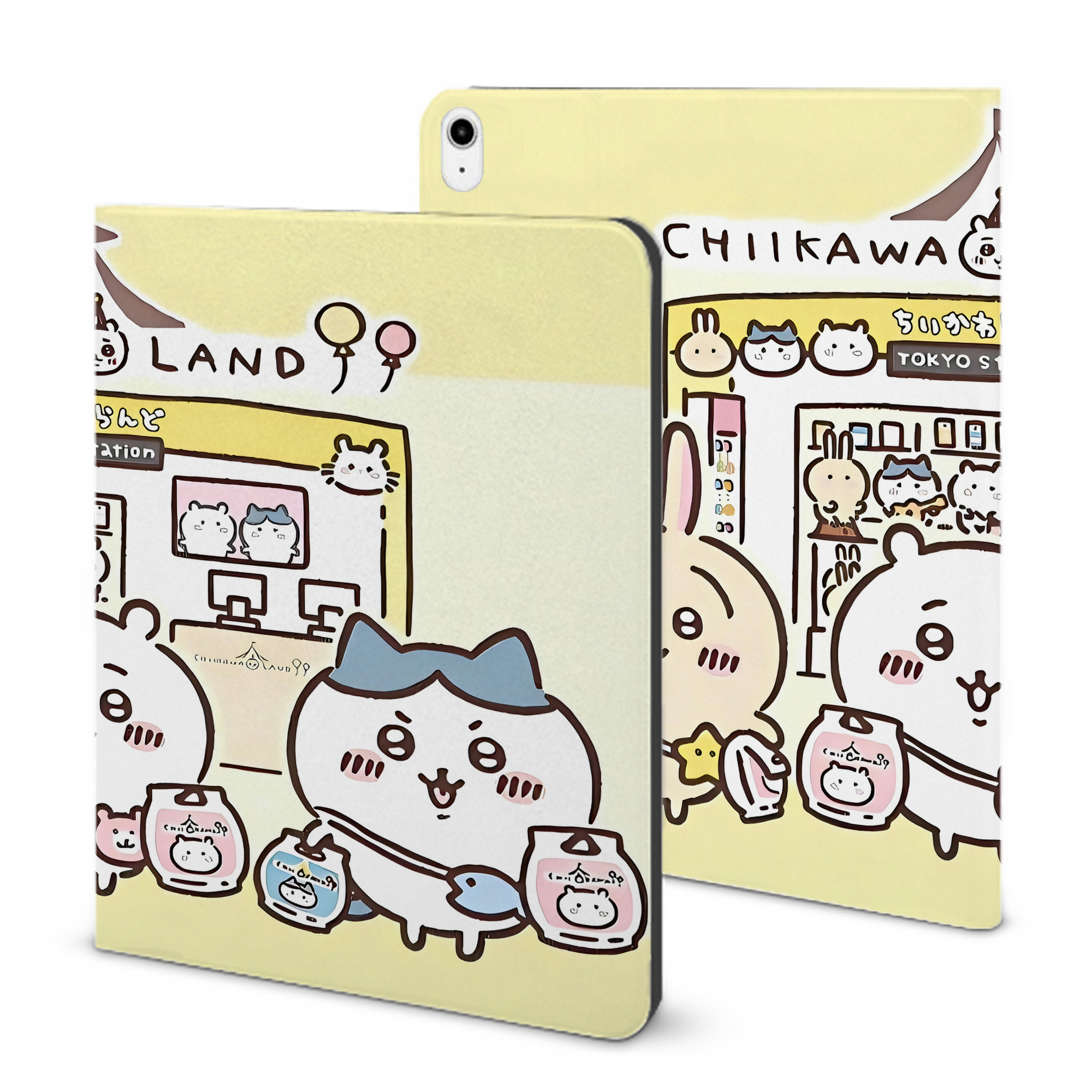 （画像用） ちいかわ Chii-kawa IPadケース ペンホルダー付き ブックスタイルデザイン
